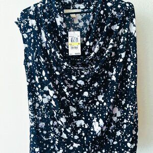 New Michael Kors Cow Neck Blouse. Size M